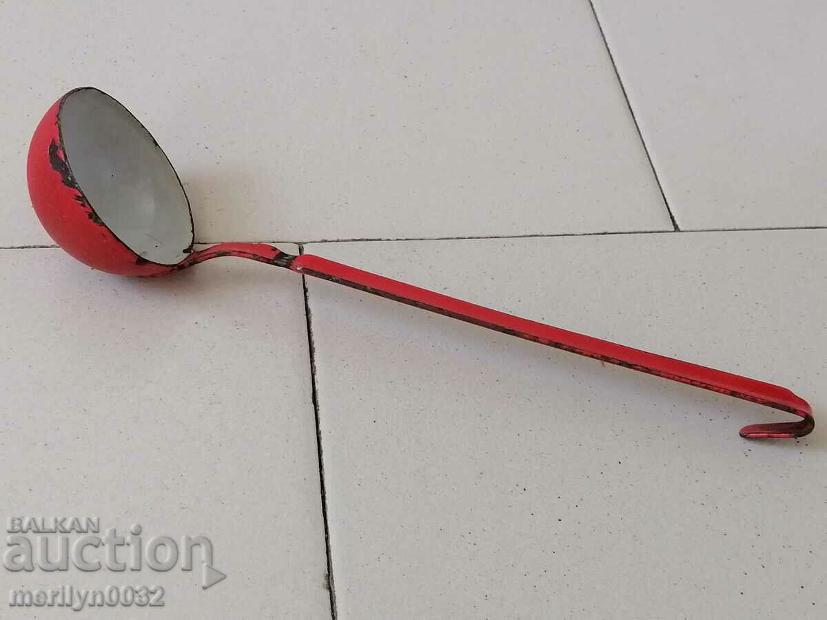 Old spoon with enamel, lamb early wound, PRB - 6 Old spoon with enamel, lamb early wound, PRB - 6