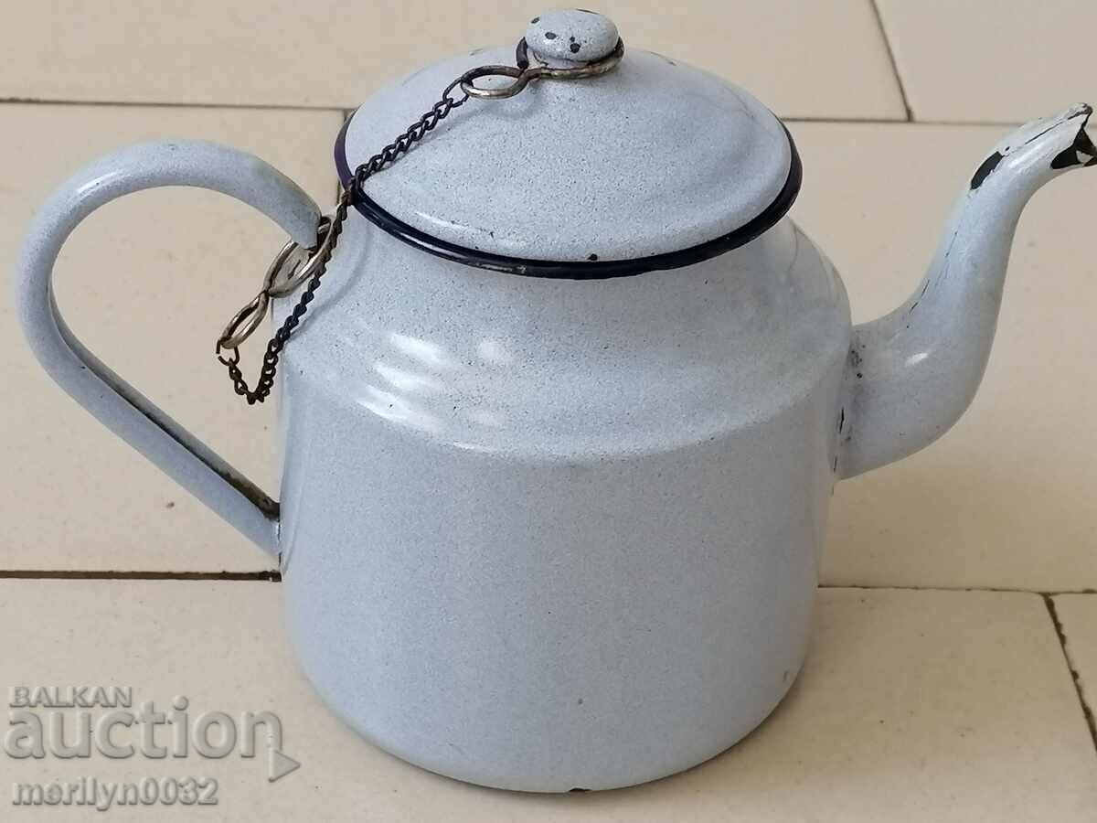 Enameled teapot, soup with enamel, Bulgaria with price 40.00 BGN | € 20.45 Enameled teapot, soup with enamel, Bulgaria with price 40.00 BGN | € 20.45
