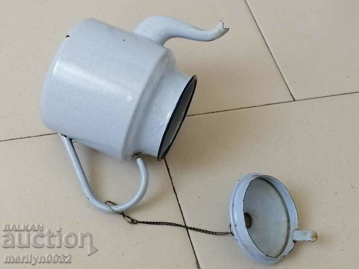 Enameled teapot, soup with enamel, Bulgaria - 6 Enameled teapot, soup with enamel, Bulgaria - 6