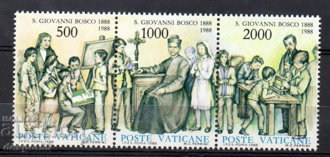 1988. The Vatican. 100th anniversary of the death of Don Bosco. Strip