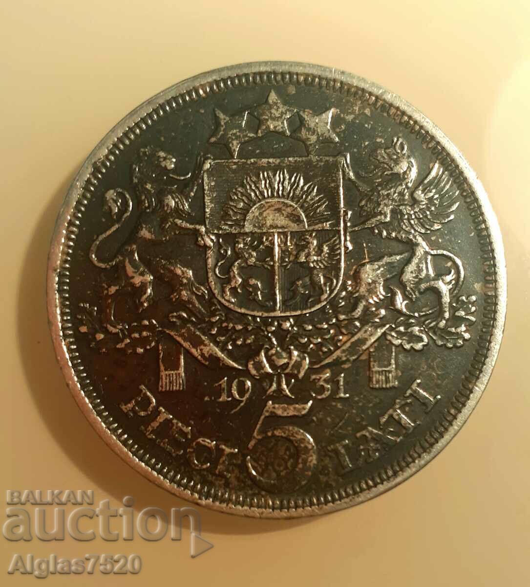 5 lats 1931 Latvia/silver/ with price 90.00 BGN | € 46.02 5 lats 1931 Latvia/silver/ with price 90.00 BGN | € 46.02