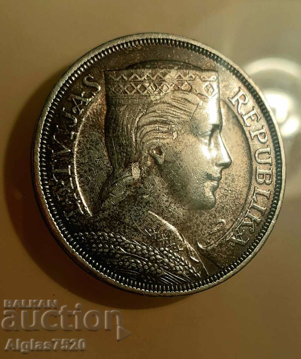 5 lats 1931 Latvia/silver/