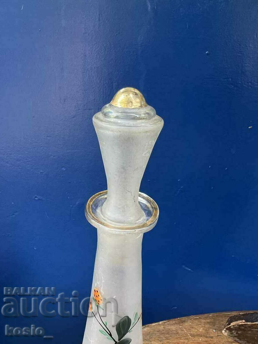 Auction Old hand painted carafe bottle Auction Old hand painted carafe bottle