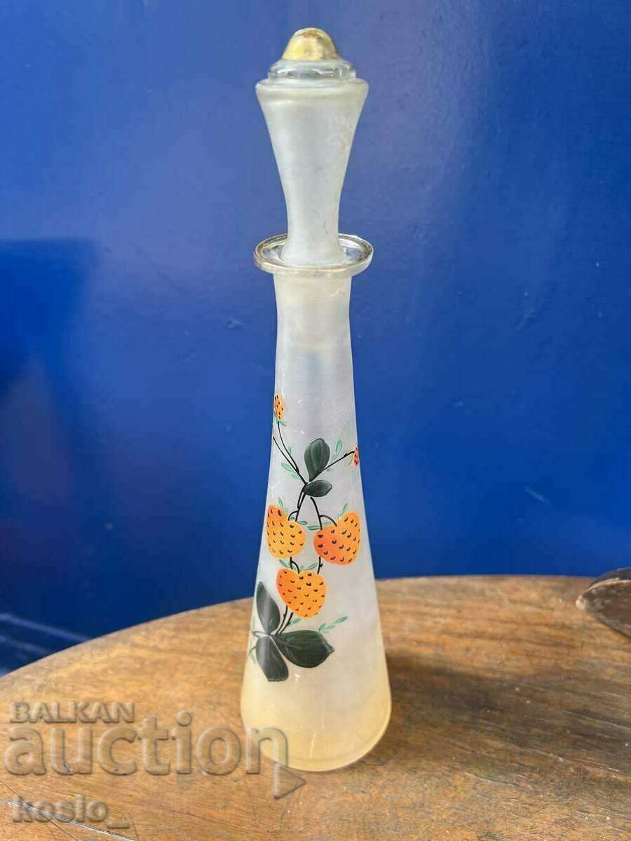 Old hand painted carafe bottle