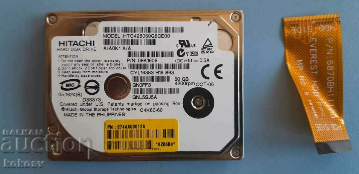 Hard disk HDD HITACHI 1.8" HTC426060G8CE00 Slim 60gb