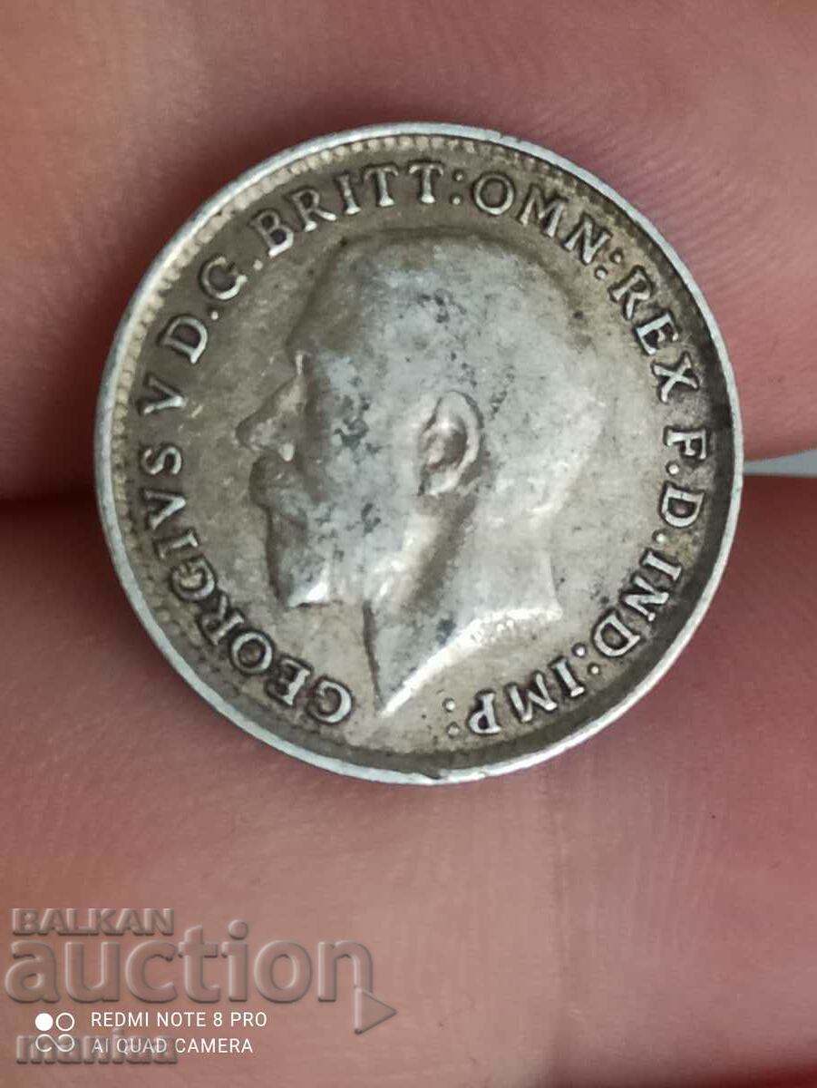 3 πένες ασήμι 1920 Μεγάλη Βρετανία με τιμή 11.99 BGN | € 6.13 3 πένες ασήμι 1920 Μεγάλη Βρετανία με τιμή 11.99 BGN | € 6.13
