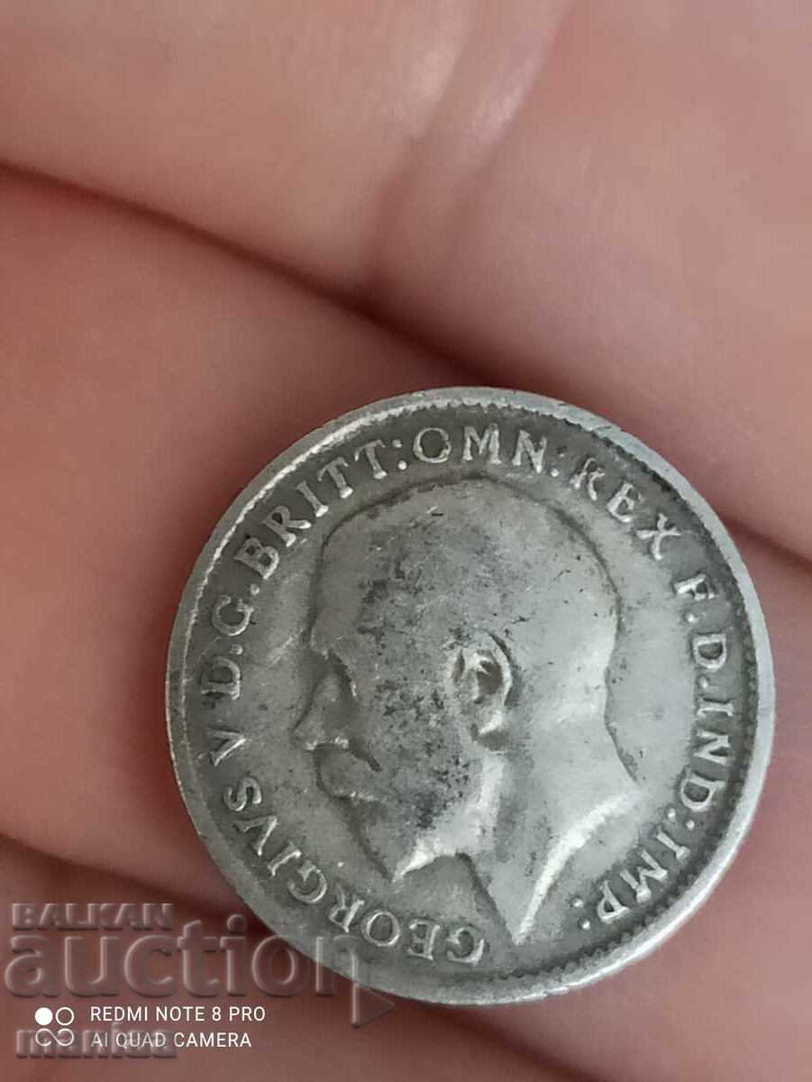 3 pence 1911 silver Great Britain with price 14.99 BGN | € 7.66 3 pence 1911 silver Great Britain with price 14.99 BGN | € 7.66