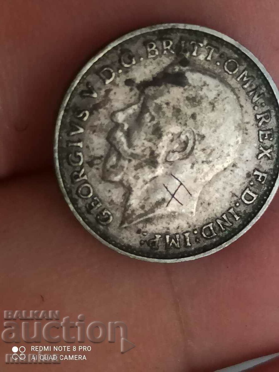 3 pence 1925 silver Great Britain with price 14.99 BGN | € 7.66