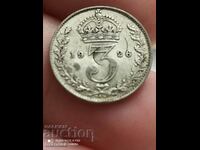 3 pence argint 1926 Marea Britanie