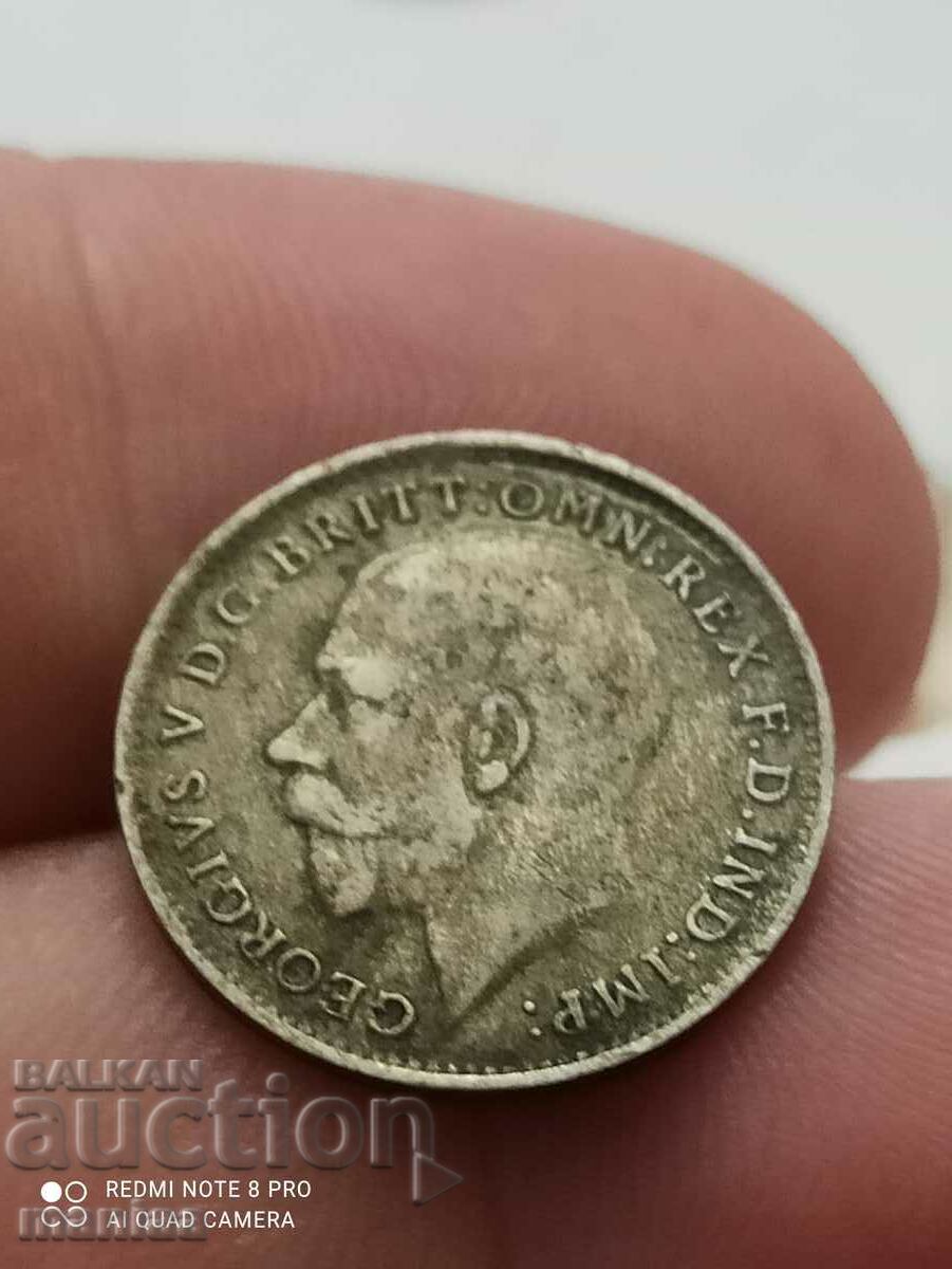 3 pence 1921 silver Great Britain with price 19.99 BGN | € 10.22 3 pence 1921 silver Great Britain with price 19.99 BGN | € 10.22