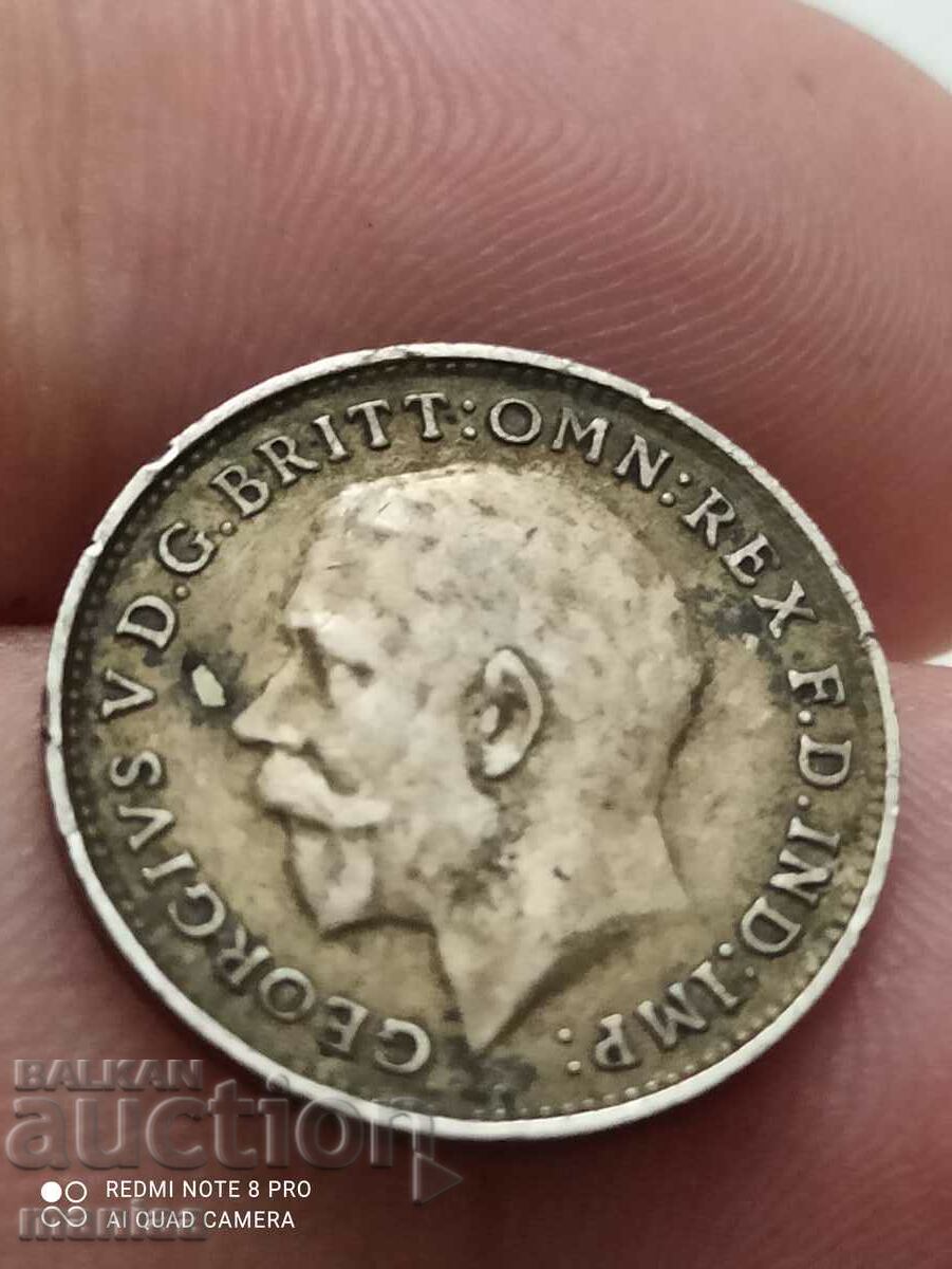 3 pence 1919 silver Great Britain with price 11.99 BGN | € 6.13 3 pence 1919 silver Great Britain with price 11.99 BGN | € 6.13