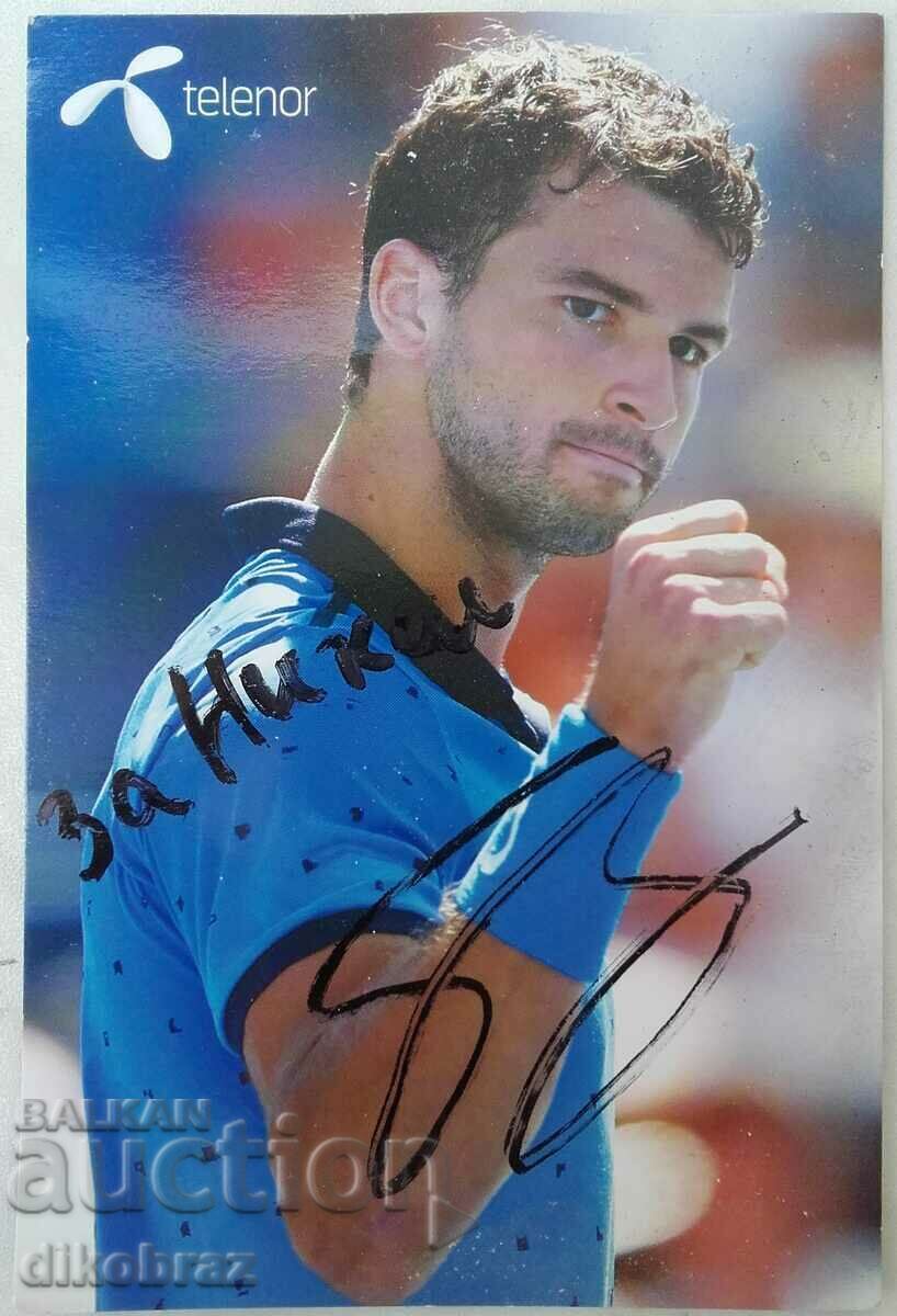 Grigor Dimitrov - Card with autograph / tennis
