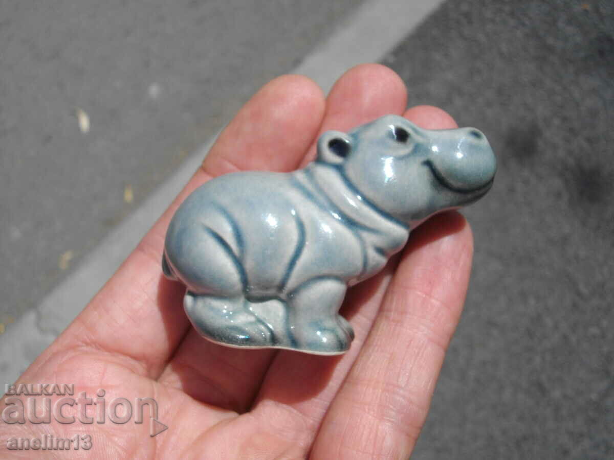 Auction  OLD PORCELAIN HIPPO GOEBEL W. GERMANY