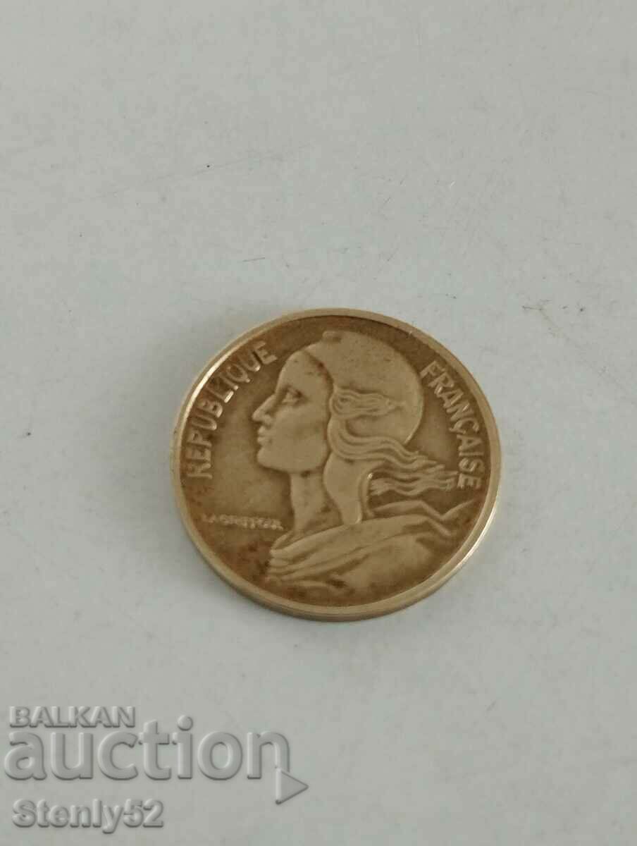 Френски 5 цента от 1966 год.