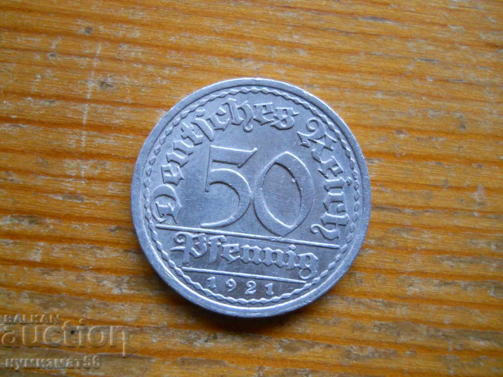 50 Pfennig 1921 - Γερμανία ( A )