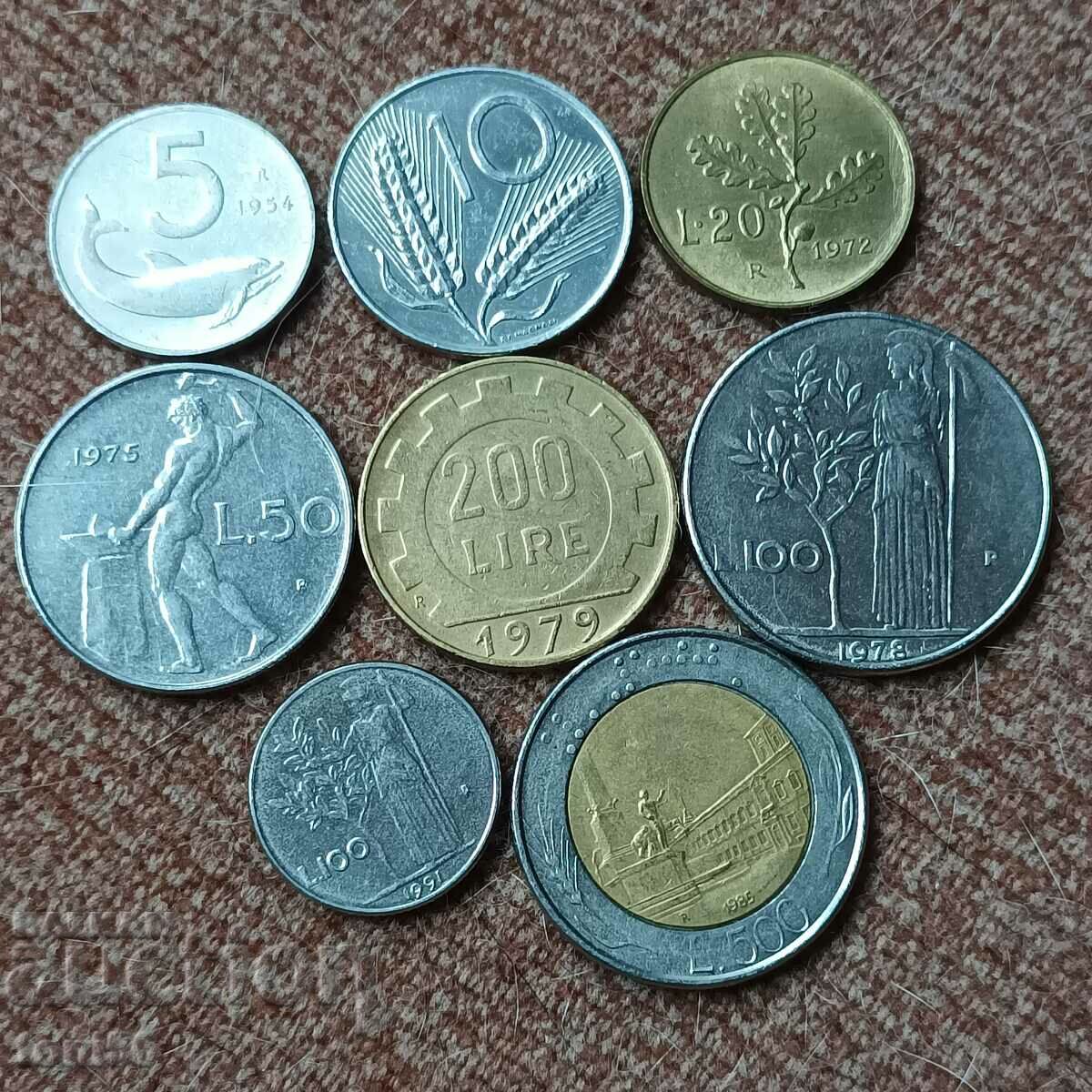 Italy set pounds 1954-1991 UNC