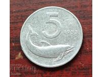 Italy 5 Lire 1953