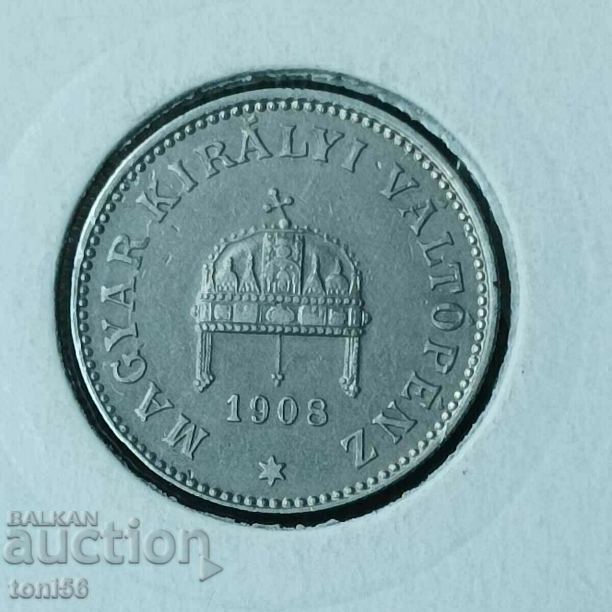 Hungary 20 fillers 1908 with price 2.00 BGN | € 1.02 Hungary 20 fillers 1908 with price 2.00 BGN | € 1.02