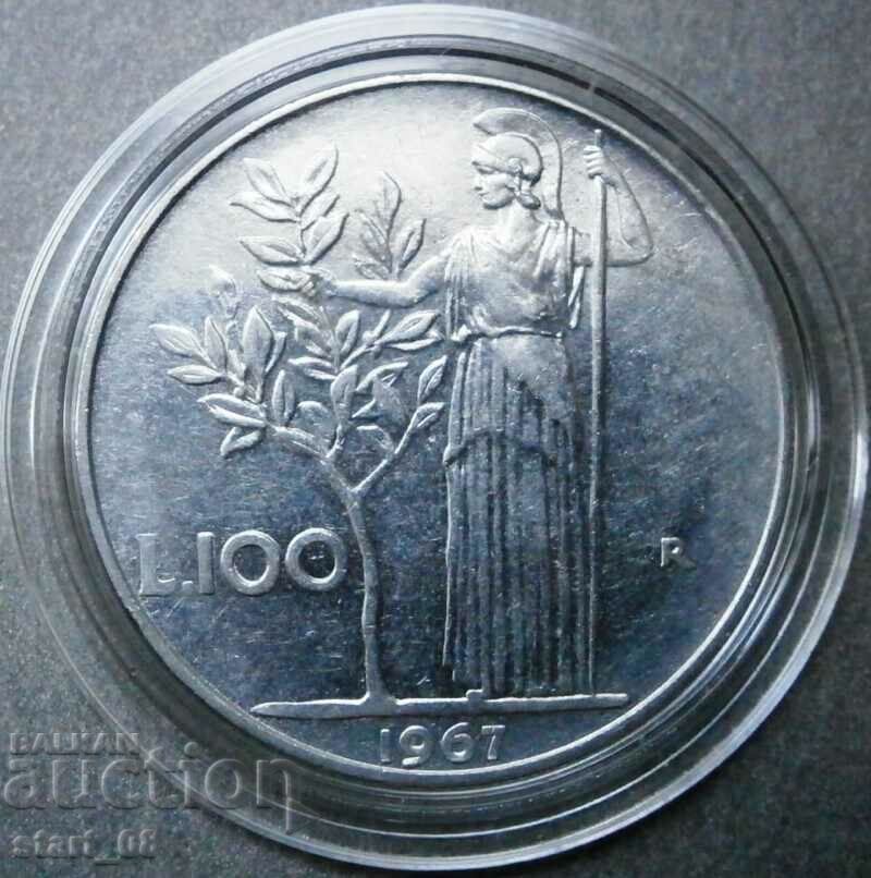 Италия 100 лири 1967