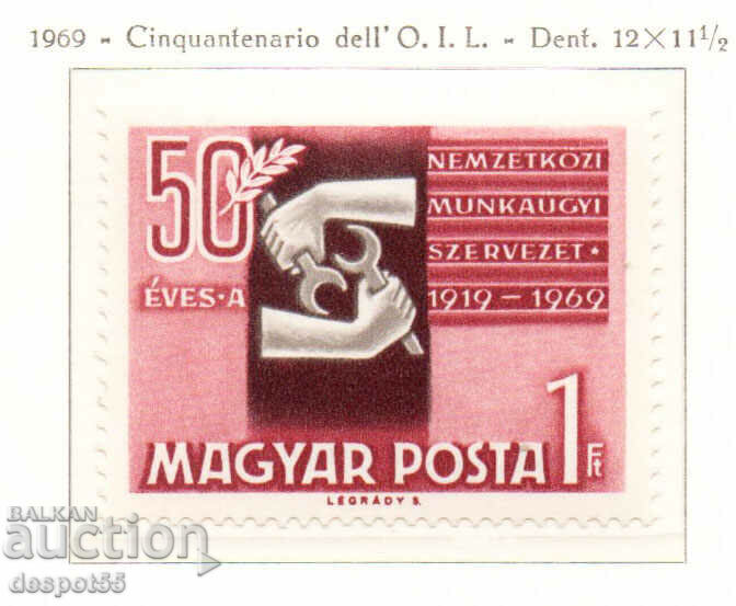 1969. Унгария. 50 г. на Международната организация на труда.