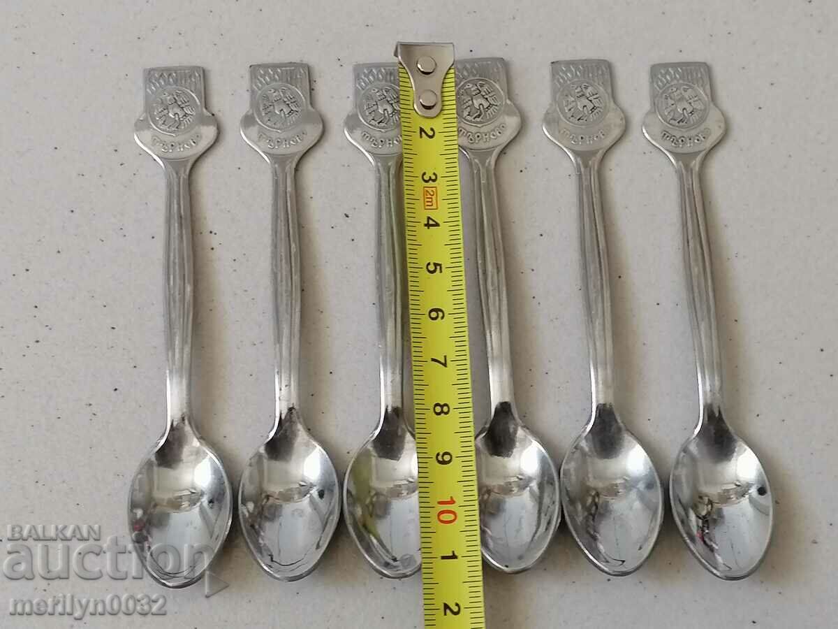 Delivery of Set of 6 spoons for sweet ice cream 800 years Tarnovo Delivery of Set of 6 spoons for sweet ice cream 800 years Tarnovo