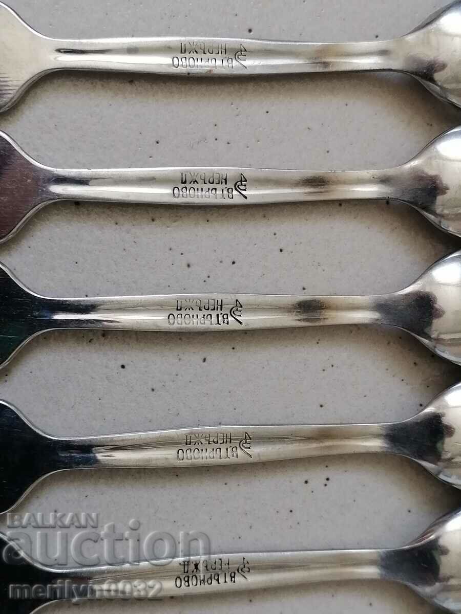 Set of 6 spoons for sweet ice cream 800 years Tarnovo - 6 Set of 6 spoons for sweet ice cream 800 years Tarnovo - 6