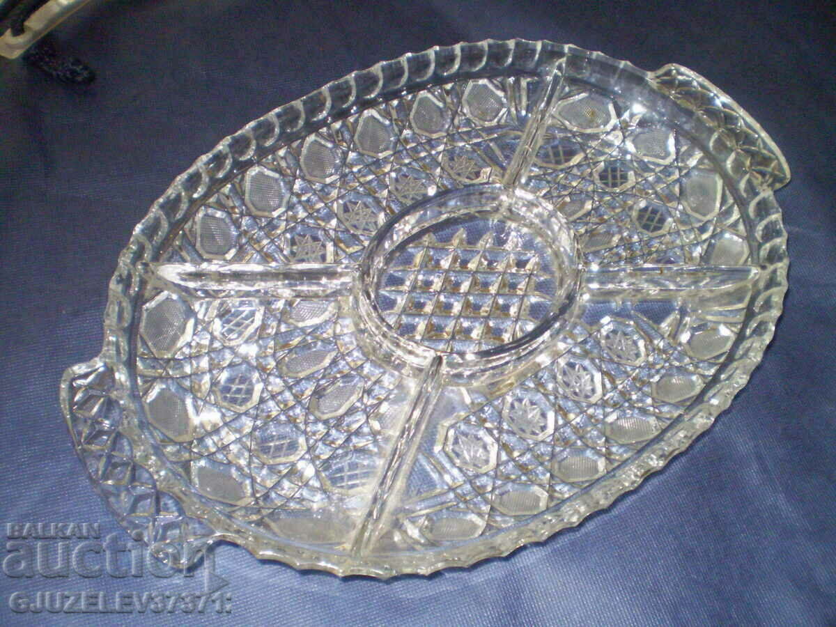 Old Heavy Duty Crystal Serving Tray with price 249.00 BGN | € 127.31