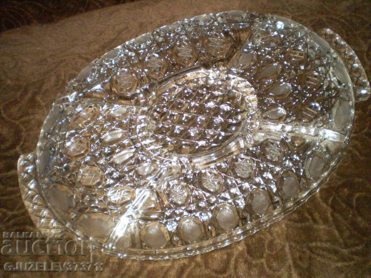 Delivery of Old Heavy Duty Crystal Serving Tray