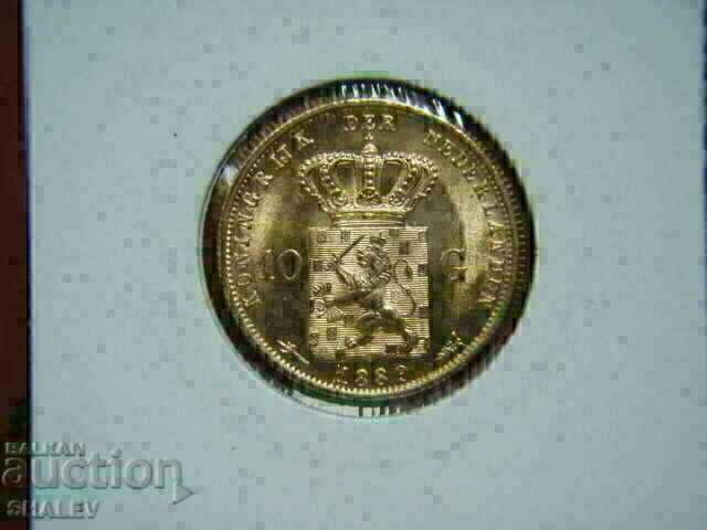 10 Gulden 1889 Netherlands - AU/Unc (gold) with price 1699.89 BGN | € 869.14 10 Gulden 1889 Netherlands - AU/Unc (gold) with price 1699.89 BGN | € 869.14