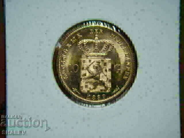 Livrarea 10 Gulden 1889 Țările de Jos - AU/Unc (aur)