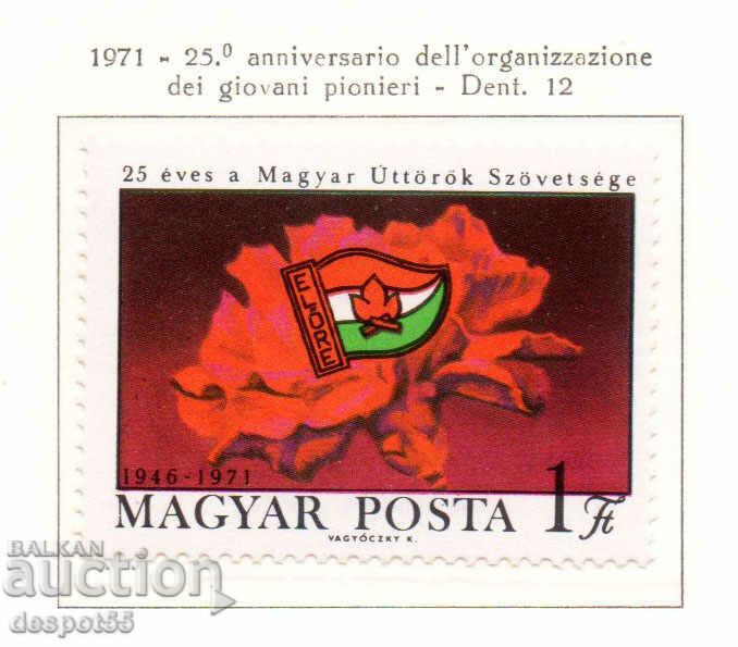 1971. Ungaria. 25 de ani de organizare a tinerilor pionieri.