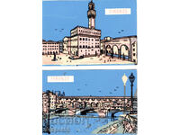 Ιταλία. Florence - Εξαιρετικά πρωτότυπες ανάγλυφες κάρτες