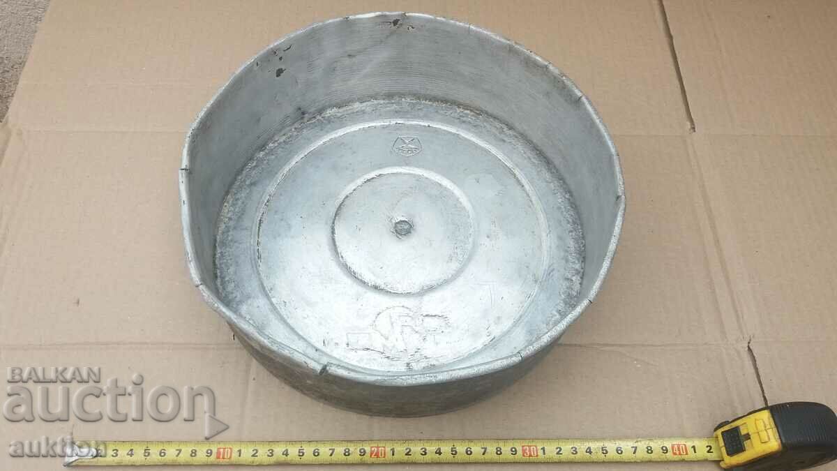 ALUMINUM RUSSIAN BOWL, TRAY WITH MARKING with price 4.99 BGN | € 2.55 ALUMINUM RUSSIAN BOWL, TRAY WITH MARKING with price 4.99 BGN | € 2.55