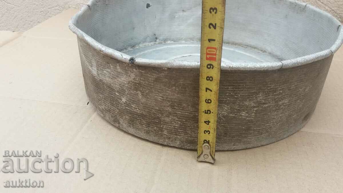 ALUMINUM RUSSIAN BOWL, TRAY WITH MARKING - 5 ALUMINUM RUSSIAN BOWL, TRAY WITH MARKING - 5