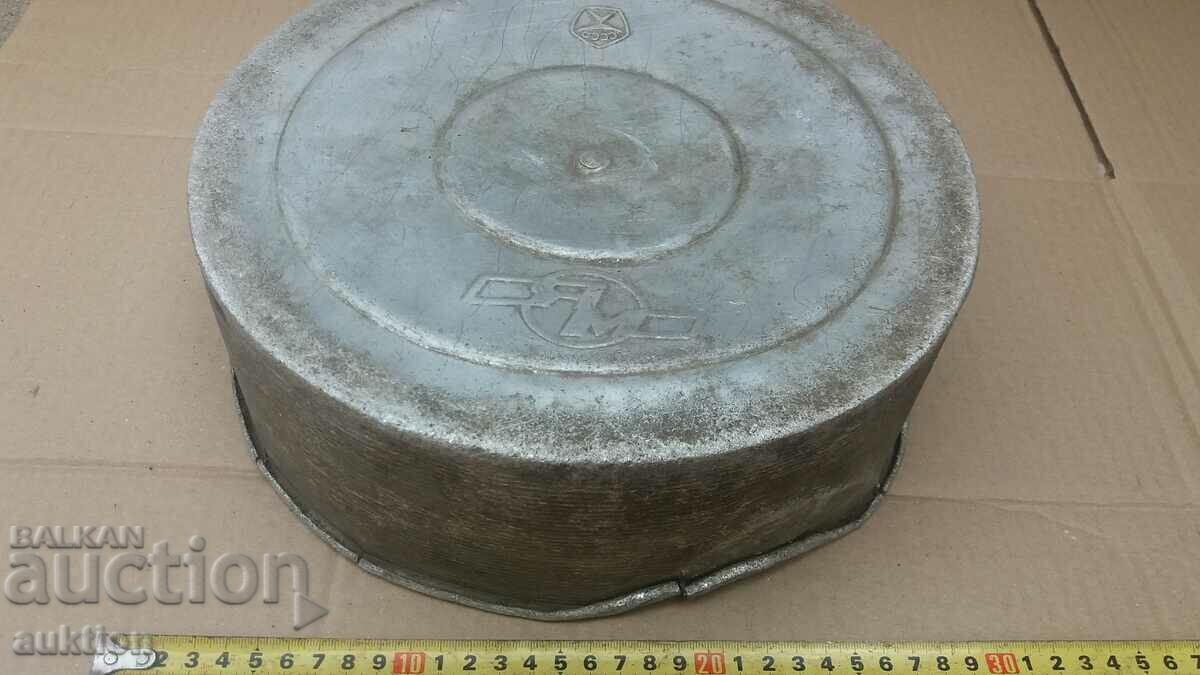 ALUMINUM RUSSIAN BOWL, TRAY WITH MARKING - 6 ALUMINUM RUSSIAN BOWL, TRAY WITH MARKING - 6