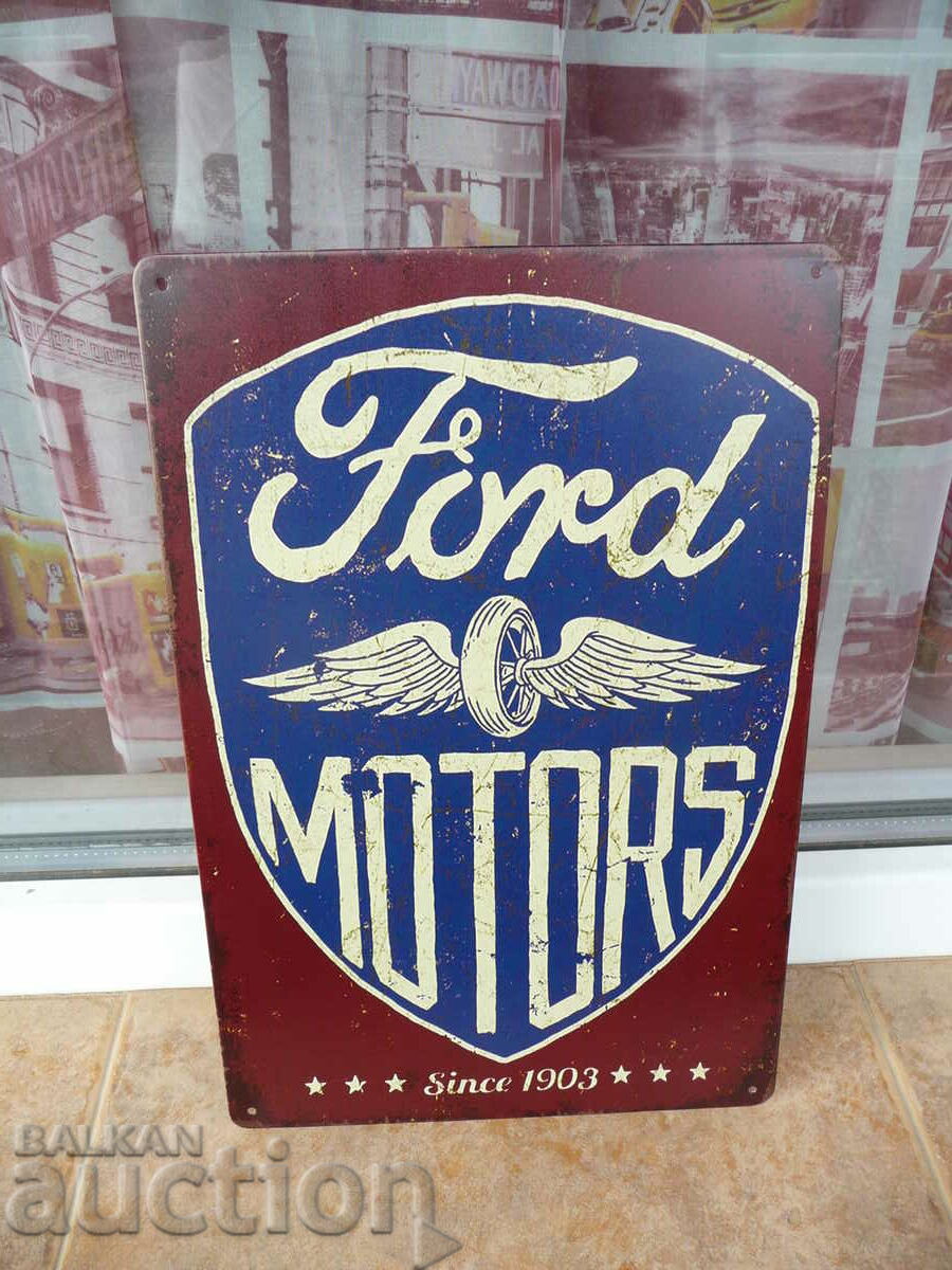 Ford Motors μεταλλική πλάκα Ford έμβλημα ανεμιστήρες fords car