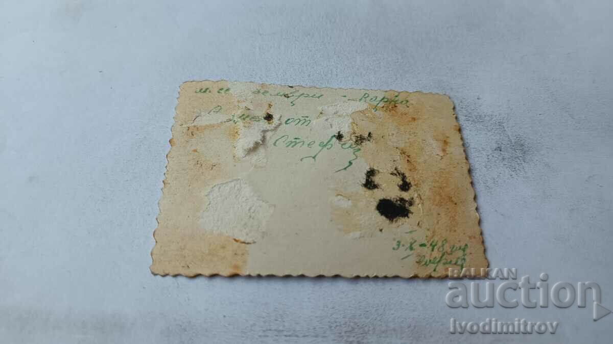 Photo Varna A man in a swimsuit on a stone on the seashore 1948 with price 2.15 BGN | € 1.10 Photo Varna A man in a swimsuit on a stone on the seashore 1948 with price 2.15 BGN | € 1.10