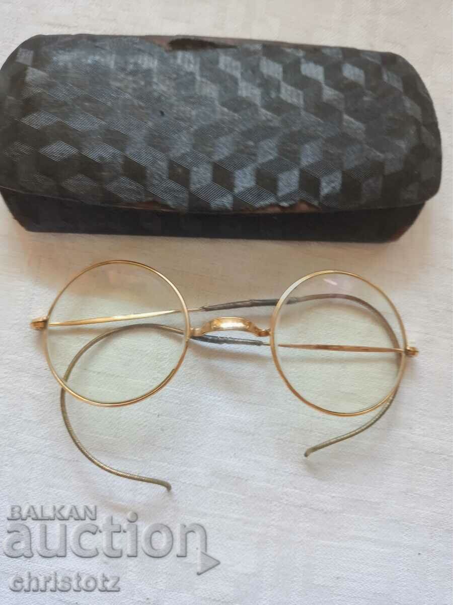 Retro glasses - deep gold plated