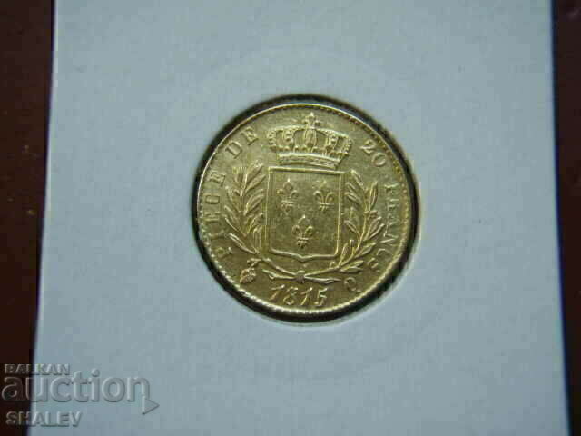 Licitație 20 franci 1815 Q Franța - AU (aur)