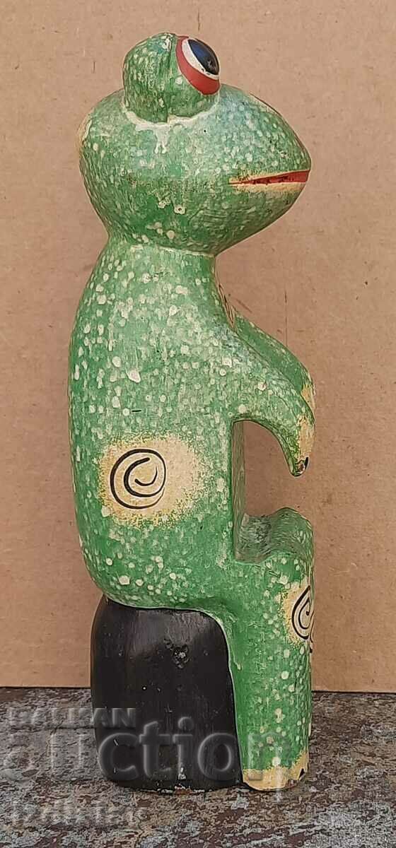 Frog figurine made of wood. with price 80.00 BGN | € 40.90 Frog figurine made of wood. with price 80.00 BGN | € 40.90