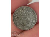 3 пени 1921 г сребро Великобритания