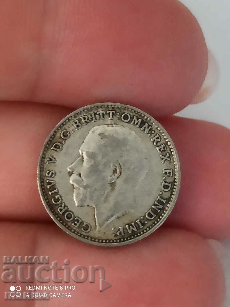 3 pence 1921 silver Great Britain with price 15.00 BGN | € 7.67 3 pence 1921 silver Great Britain with price 15.00 BGN | € 7.67