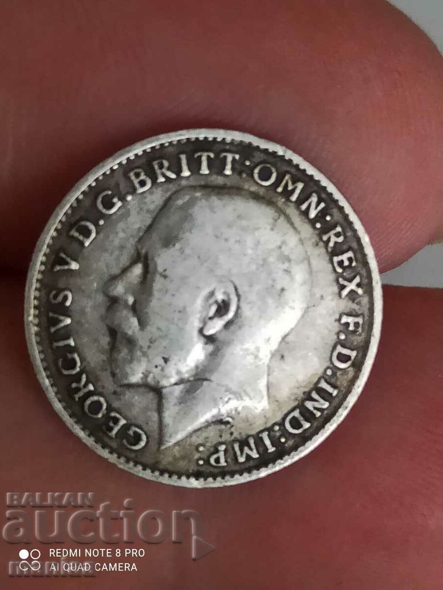 3 pence 1919 silver Great Britain with price 16.00 BGN | € 8.18