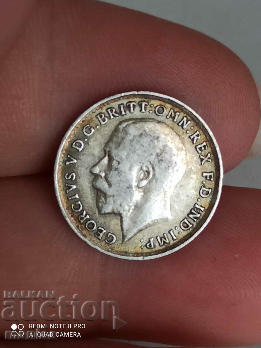 3 pence 1919 silver Great Britain with price 16.00 BGN | € 8.18