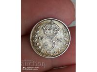 3 pence argint 1919 Marea Britanie