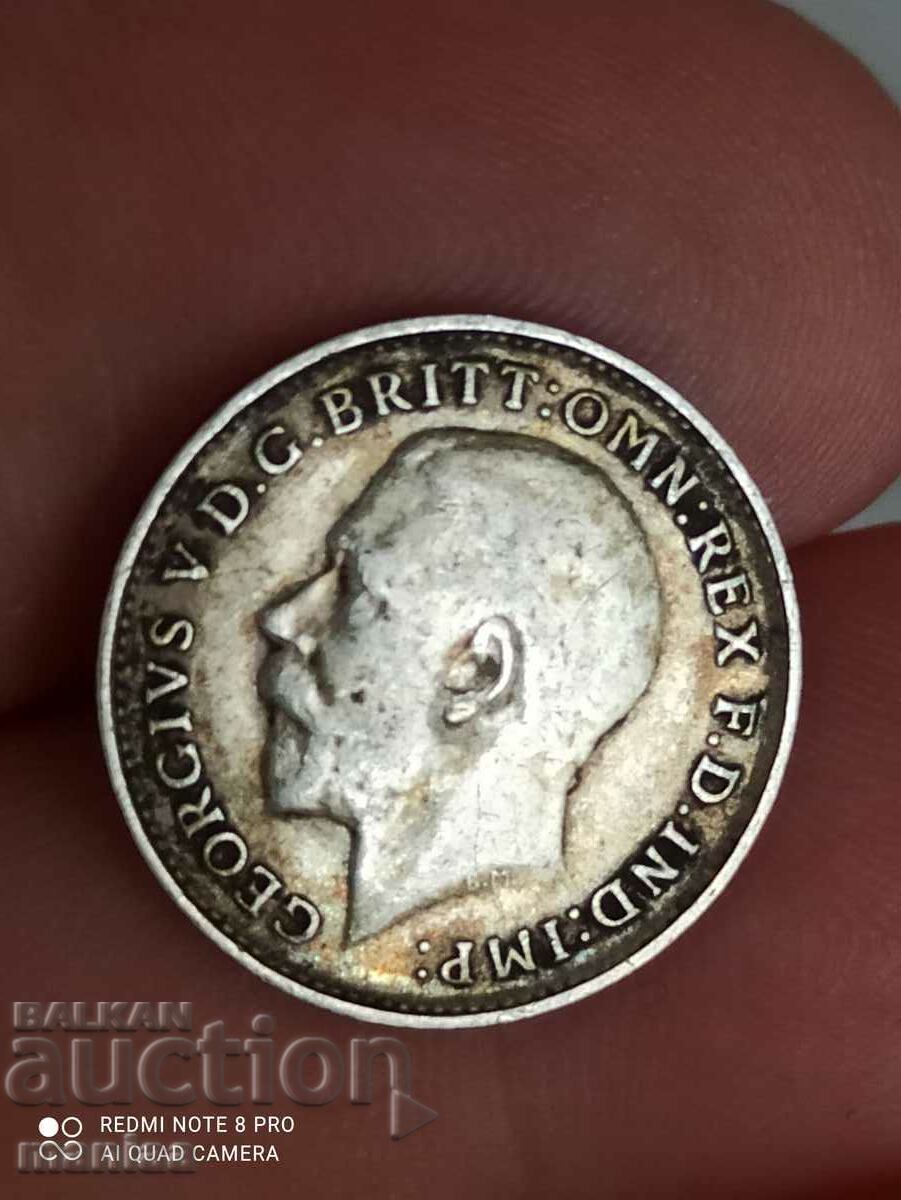 3 pence 1918 silver Great Britain with price 16.00 BGN | € 8.18 3 pence 1918 silver Great Britain with price 16.00 BGN | € 8.18
