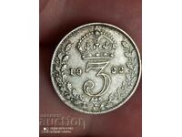 3 pence argint 1922 Marea Britanie