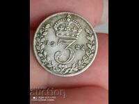 3 pence argint 1922 Marea Britanie