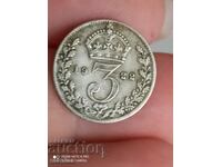 3 pence argint 1922 Marea Britanie