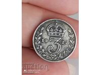 3 pence argint 1922 Marea Britanie
